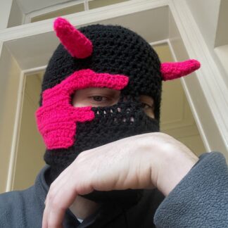 Cagoule Noir Cornes Noir